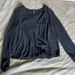 Elegant Black Wrap Top